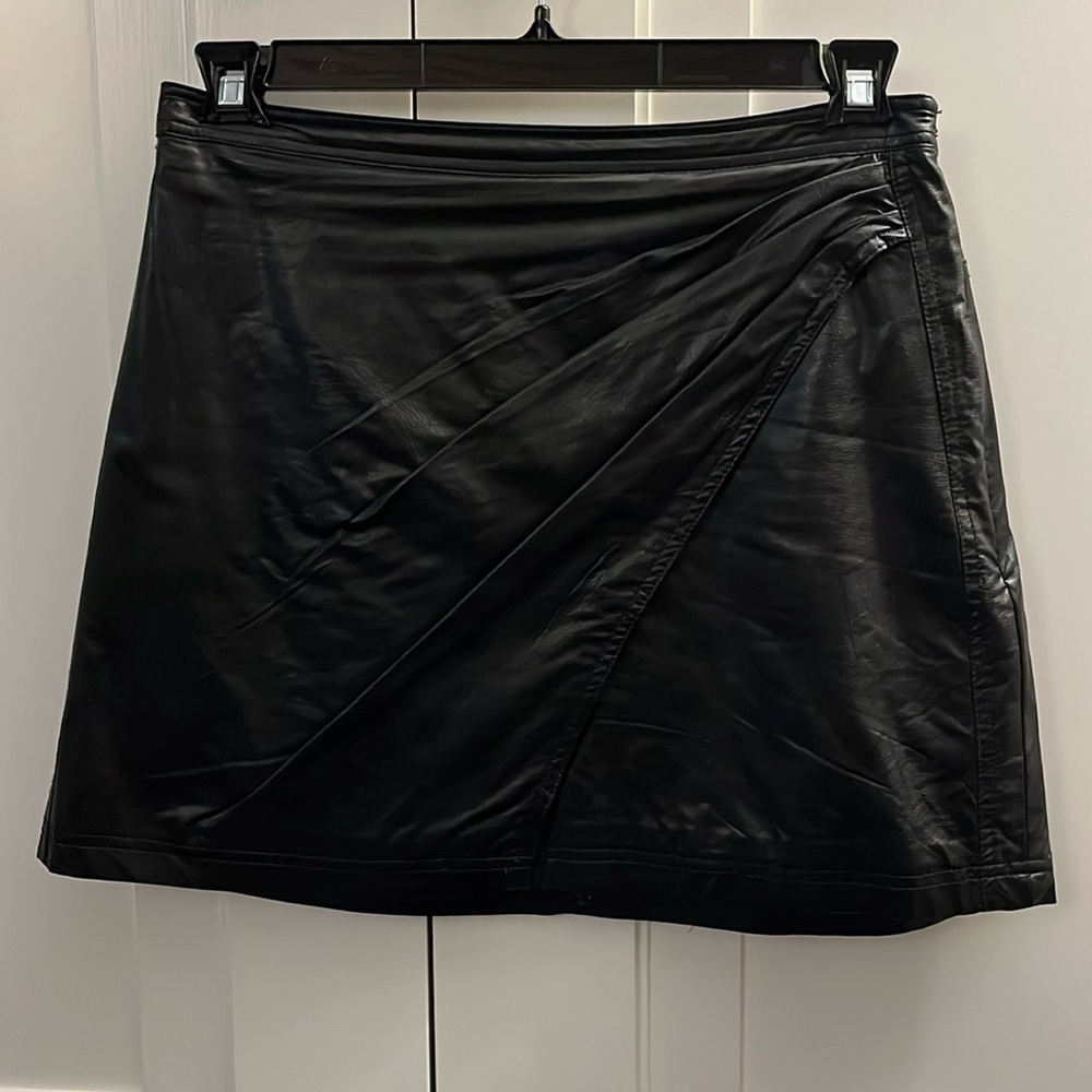 Free People faux leather mini skirt